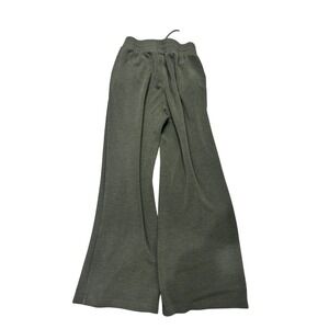 Varley DoubleSoft Wide Leg 28" Pants Olive Green High Rise  Loungewear Size M